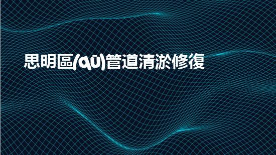 思明區(qū)管道清淤修復(fù)工程：揭秘城市地下的黑科技！